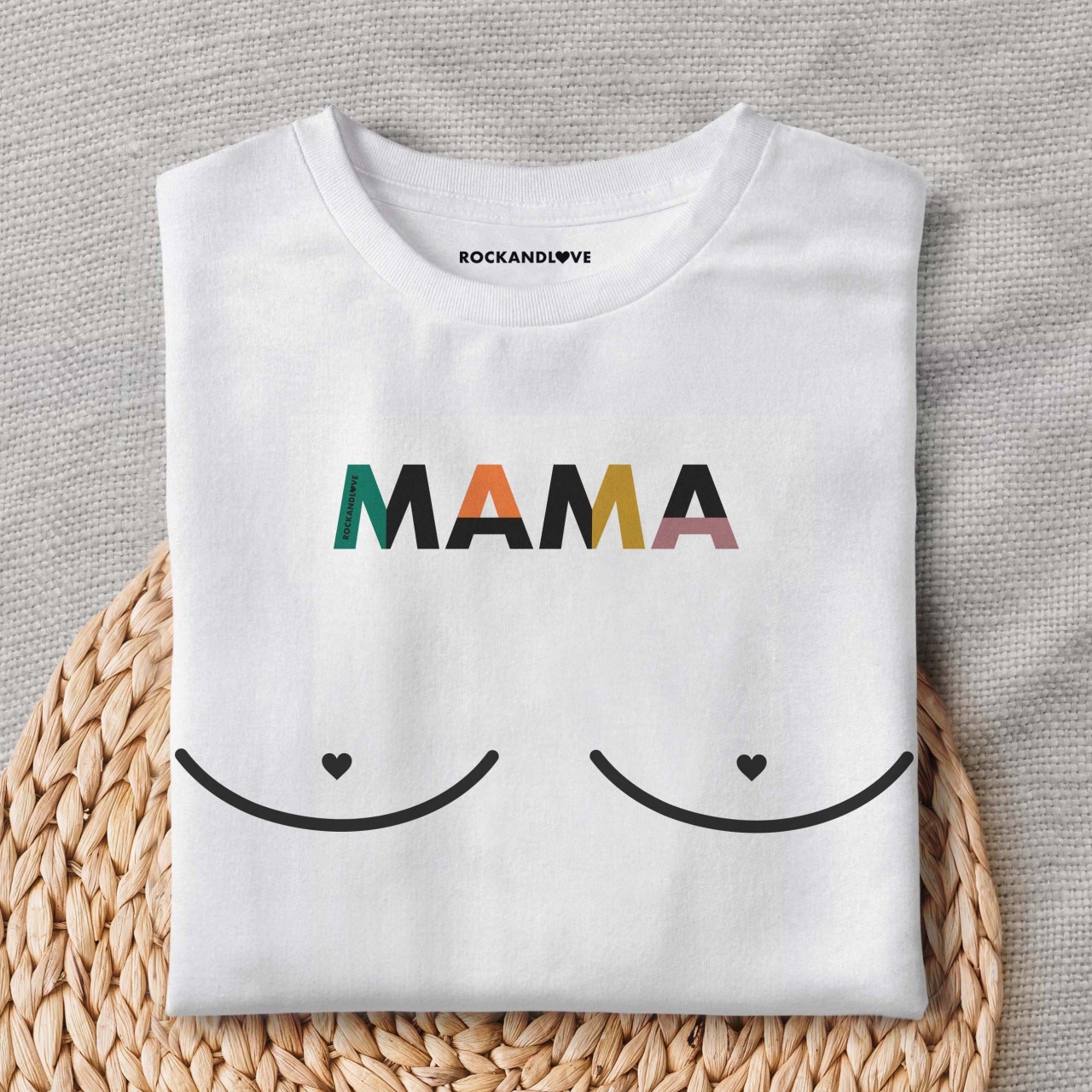 Camiseta MAMA Tetas white