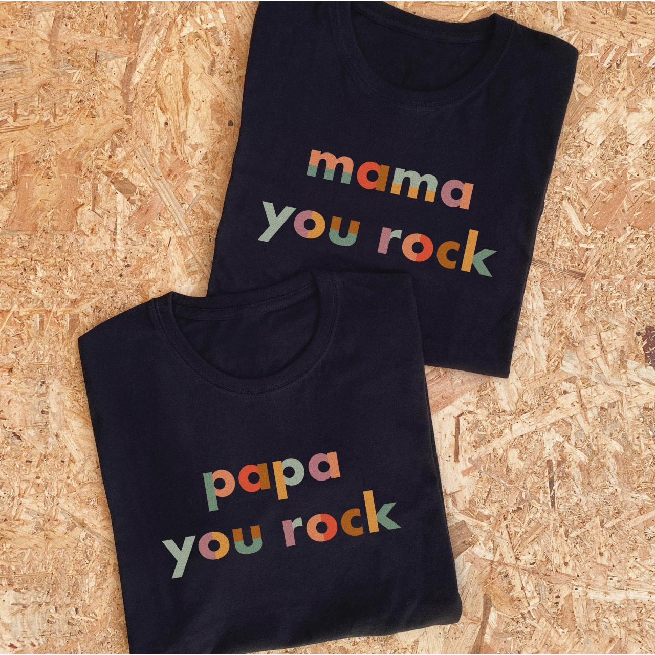 Camiseta mama // papa you rock